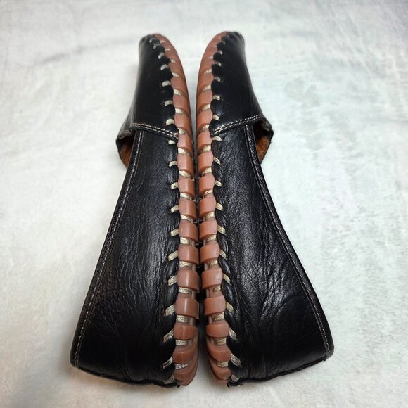 Spring Step Black Leather Kathaleta Slip-Ons  - Size: 7.5 (US) / 38 (EU) Women's - Picture 4 of 5